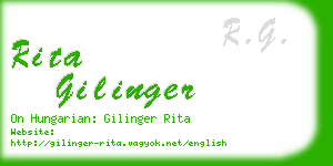 rita gilinger business card